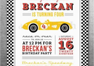 Race Car Birthday Invites Race Car Birthday Invitation Card Ticket Racing