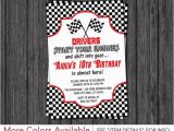Race Car Birthday Invites Race Car Birthday Invitation Racing Birthday Party