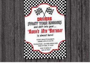 Race Car Birthday Invites Race Car Birthday Invitation Racing Birthday Party