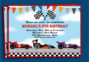 Race Car Birthday Invites Race Car Invitation Free Printable