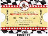 Race Car Birthday Invites Race Car Invitation Ticket Invitation Party Printable