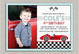 Race Car Birthday Invites Vintage Race Car Birthday Invitation