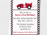 Race Car themed Birthday Invitations Custom Race Car Invitation Race Car theme Party Boy