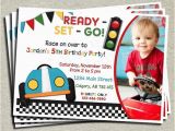 Race Car themed Birthday Invitations Race Car Birthday Car Birthday and Race Cars On Pinterest