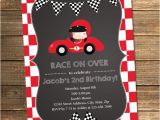 Race Car themed Birthday Invitations Race Car Birthday Invitation Boy Birthday Second Birthday