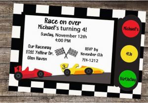 Race Car themed Birthday Invitations Race Car Birthday Party Invitations Dolanpedia