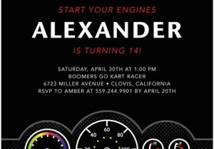 Race Car themed Birthday Invitations Race Car Birthday Party