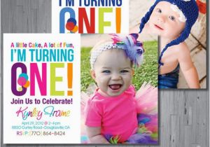 Rainbow 1st Birthday Invitations Rainbow Birthday Invitation First Birthday by Abbyreesedesign