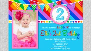 Rainbow 1st Birthday Invitations Rainbow Birthday Invitation Rainbow Kids Birthday Invite 1st