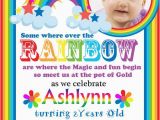 Rainbow 1st Birthday Invitations Rainbow Birthday Invitation Rainbow Party Rainbow