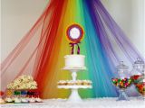 Rainbow Birthday Decoration Ideas Rainbow Birthday Party Ideas Little Us