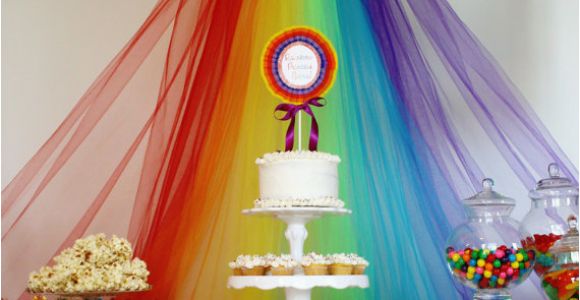 Rainbow Birthday Decoration Ideas Rainbow Birthday Party Ideas Little Us