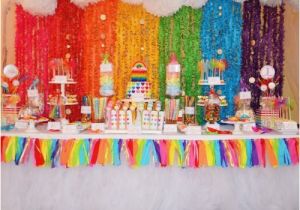 Rainbow Birthday Decoration Ideas Unique 1st Birthday Party themes Birthday Decoration