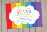 Rainbow themed Birthday Invitations 8 Fantastic Rainbow theme Party Invitation Braesd Com