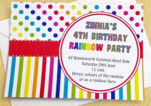 Rainbow themed Birthday Invitations Celebrate Summer with A Children 39 S Rainbow themed Party