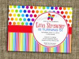 Rainbow themed Birthday Invitations Rainbow themed Birthday Invitations Best Party Ideas