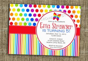 Rainbow themed Birthday Invitations Rainbow themed Birthday Invitations Best Party Ideas