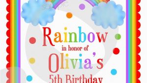 Rainbow themed Birthday Invitations Rainbow themed Birthday Invitations Best Party Ideas