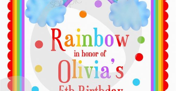 Rainbow themed Birthday Invitations Rainbow themed Birthday Invitations Best Party Ideas