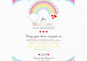 Rainbow themed Birthday Invitations Rainbow themed Birthday Party Invitations Best Party Ideas