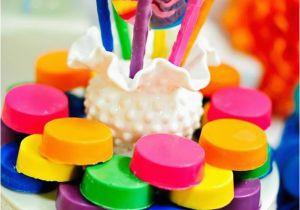 Rainbow themed Birthday Party Decorations Kara 39 S Party Ideas Girly Rainbow Birthday Party Planning