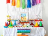 Rainbow themed Birthday Party Decorations Kara 39 S Party Ideas Rainbow themed Birthday Party Kara 39 S