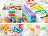 Rainbow themed Birthday Party Decorations Kara 39 S Party Ideas Rainbow themed Birthday Party Kara 39 S