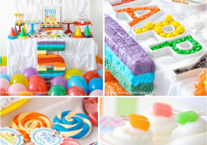 Rainbow themed Birthday Party Decorations Kara 39 S Party Ideas Rainbow themed Birthday Party Kara 39 S