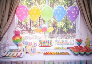 Rainbow themed Birthday Party Decorations Mila 39 S Rainbow Party Project Nursery