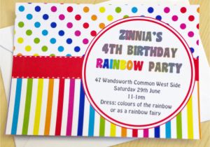 Rainbow themed Birthday Party Invitations Celebrate Summer with A Children 39 S Rainbow themed Party