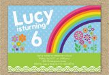 Rainbow themed Birthday Party Invitations Rainbow Birthday Party Invitation Modern Rainbow Birthday