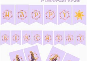 Rapunzel Happy Birthday Banner Items Similar to Tangled Disney Princess Rapunzel Birthday