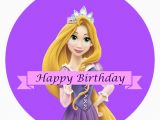 Rapunzel Happy Birthday Banner Rapunzel Birthday Party Myprintly
