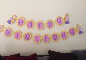 Rapunzel Happy Birthday Banner Rapunzel Happy Birthday Banner