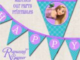 Rapunzel Happy Birthday Banner Rapunzel Tangled Birthday Party Banner by Missbellaexpressions
