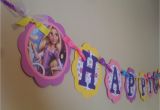 Rapunzel Happy Birthday Banner Rapunzel Tangled Happy Birthday Banner by Partyexpressions4u