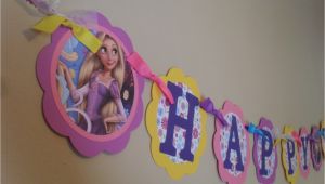 Rapunzel Happy Birthday Banner Rapunzel Tangled Happy Birthday Banner by Partyexpressions4u