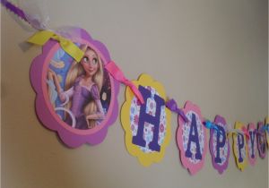 Rapunzel Happy Birthday Banner Rapunzel Tangled Happy Birthday Banner by Partyexpressions4u