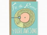 Record Your Own Message Birthday Card for the Record You 39 Re Awesome Card Birthday Card Thank