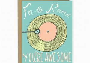 Record Your Own Message Birthday Card for the Record You 39 Re Awesome Card Birthday Card Thank