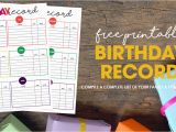 Record Your Own Message Birthday Card Free Printable Birthday Record Keep Track Of Family