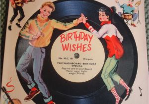 Record Your Own Message Birthday Card Vintage Retro British Birthday Card 78 Rpm Record