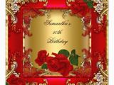 Red 50th Birthday Decorations Elegant 50th Birthday Party Gold Red Rose 5 25×5 25 Square