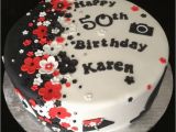 Red and Black 50th Birthday Decorations Cake Endeavours Red White and Black 50th Birthday Cake