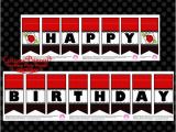 Red and Black Happy Birthday Banner Curious Princess March 2014