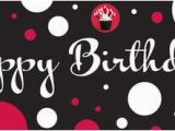 Red and Black Happy Birthday Banner Red and Black Birthday Banner Cupcake theme