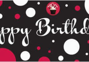 Red and Black Happy Birthday Banner Red and Black Birthday Banner Cupcake theme