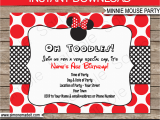 Red and Black Minnie Mouse Birthday Invitations Minnie Mouse Birthday Party Invitations Template Red