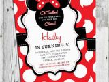 Red and Black Minnie Mouse Birthday Invitations Minnie Mouse Invitation Red Printable Minnie Mouse