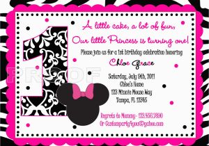 Red and Black Minnie Mouse Birthday Invitations Pink and Black Zebra Minnie Mouse Inspired Custom Birthday